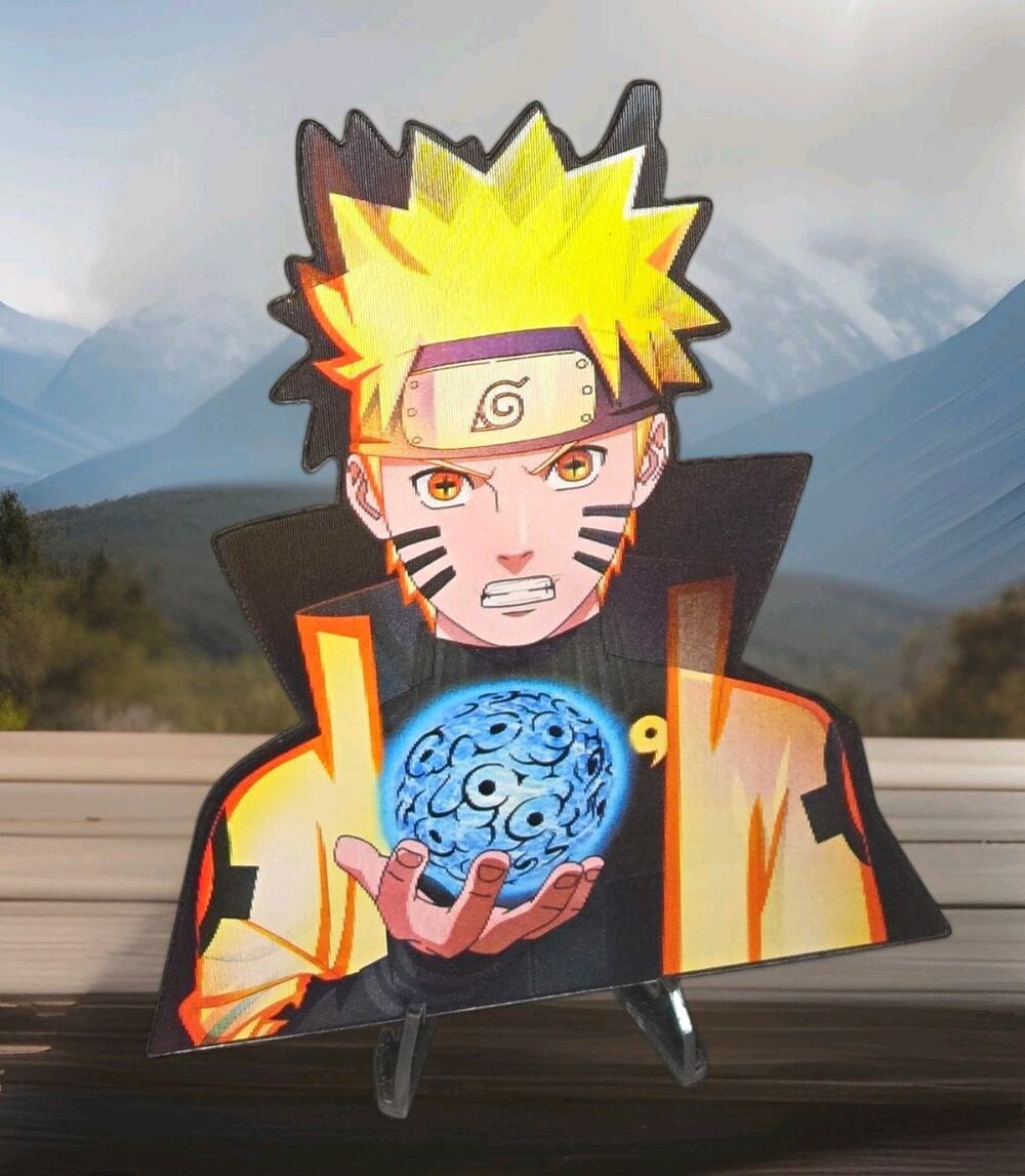 Naruto Uzumaki Rasengan Six Paths 3D Motion Anime Lenticular Sticker Car Decal